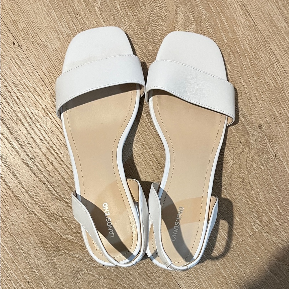 White Low Heels